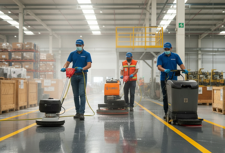 Equipo de limpieza para naves industriales Clinnsa
